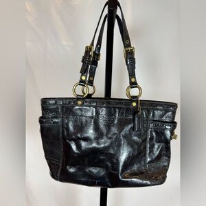 Coach 60773 11500 Black Leather Shoulder Bag